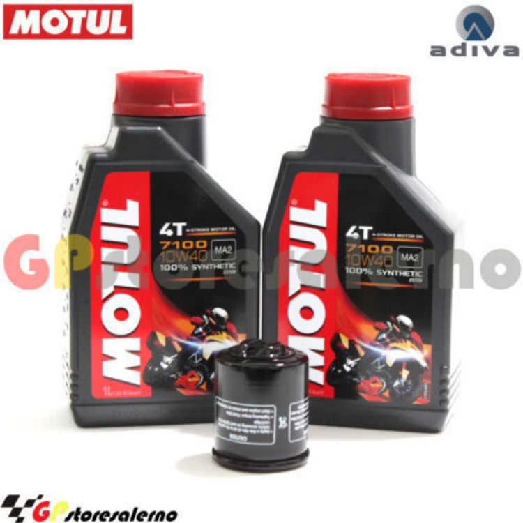 Immagine di KIT TAGLIANDO OLIO + FILTRO MOTUL 7100 10W40 2L ADIVA 250 AD DAL 2006 AL 2011