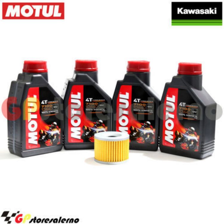 Immagine di KIT TAGLIANDO OLIO + FILTRO MOTUL 7100 10W40 4L KAWASAKI ZL 600 A DAL 1986 AL 1987