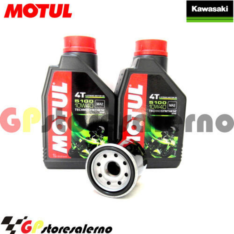 Immagine di KIT TAGLIANDO OLIO + FILTRO MOTUL 5100 10W40 2 LITRI KAWASAKI ER-6F 650 EX 2006