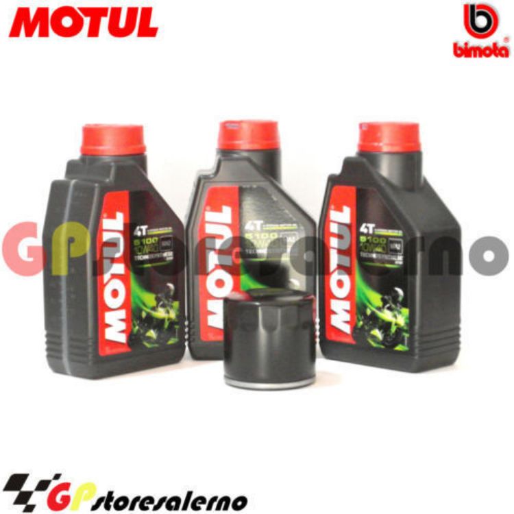 Immagine di KIT TAGLIANDO OLIO + FILTRO MOTUL 5100 10W40 3 LITRI BIMOTA 750 DB1 / S / SR DAL 1985 AL 1989