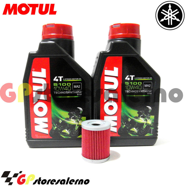 Immagine di KIT TAGLIANDO OLIO + FILTRO MOTUL 5100 10W40 2 LITRI YAMAHA YP 400 MAJESTY DAL 2004 AL 2014