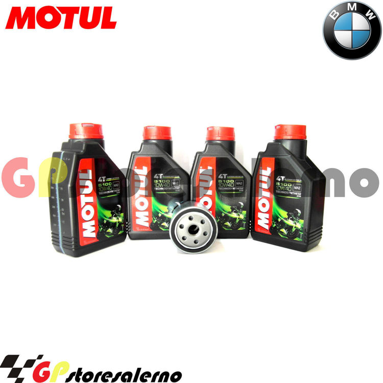 Immagine di KIT TAGLIANDO OLIO + FILTRO MOTUL 5100 10W40 4 LITRI BMW R 850 C AVANTGARDE 2001