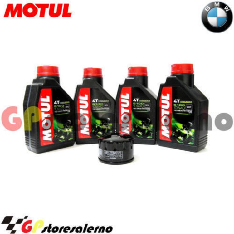 Immagine di KIT TAGLIANDO OLIO + FILTRO MOTUL 5100 10W40 4 LITRI BMW R 1200 GS RALLYE 2012