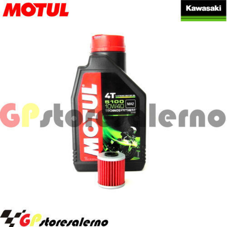 Immagine di KIT TAGLIANDO OLIO + FILTRO MOTUL 5100 10W40 1 LITRO KAWASAKI KX 450 F DAL 2016 AL 2024