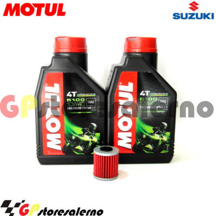 Immagine di KIT TAGLIANDO OLIO + FILTRO MOTUL 5100 10W40 2 LITRI SUZUKI RM 250 Z DAL 2004 AL 2006