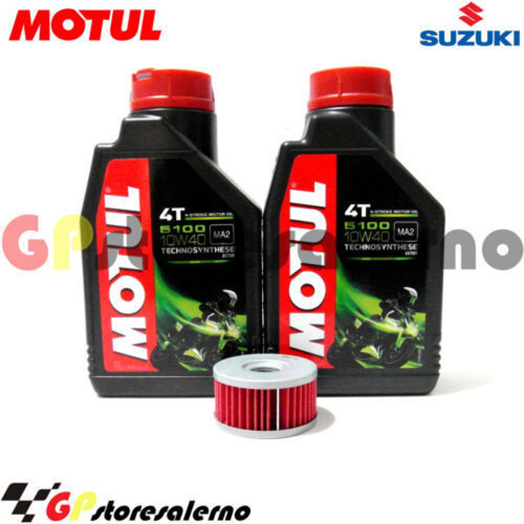 Immagine di KIT TAGLIANDO OLIO + FILTRO MOTUL 5100 10W40 2 LITRI SUZUKI VL 250 INTRUDER LC DAL 2000 AL 2004