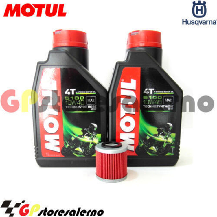 Immagine di KIT TAGLIANDO OLIO + FILTRO MOTUL 5100 10W40 2 LITRI HUSQVARNA TC 250 DAL 2002 AL 2007