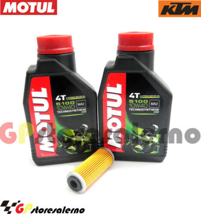 Immagine di KIT TAGLIANDO OLIO + FILTRO MOTUL 5100 10W40 2 LITRI KTM 450 RALLY FACTORY REPLICA DAL 2011 AL 2024