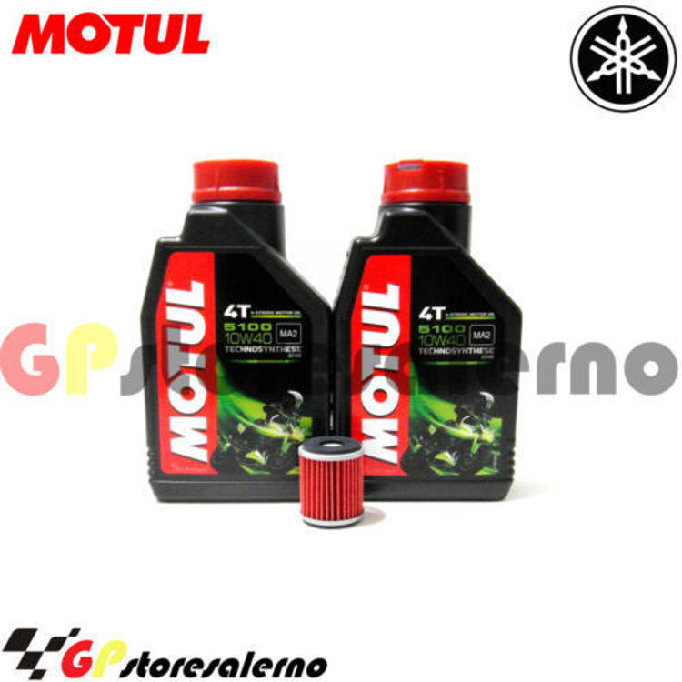 Immagine di KIT TAGLIANDO OLIO + FILTRO MOTUL 5100 10W40 2 LITRI YAMAHA YP 125 RA X-MAX ABS DAL 2011 AL 2019