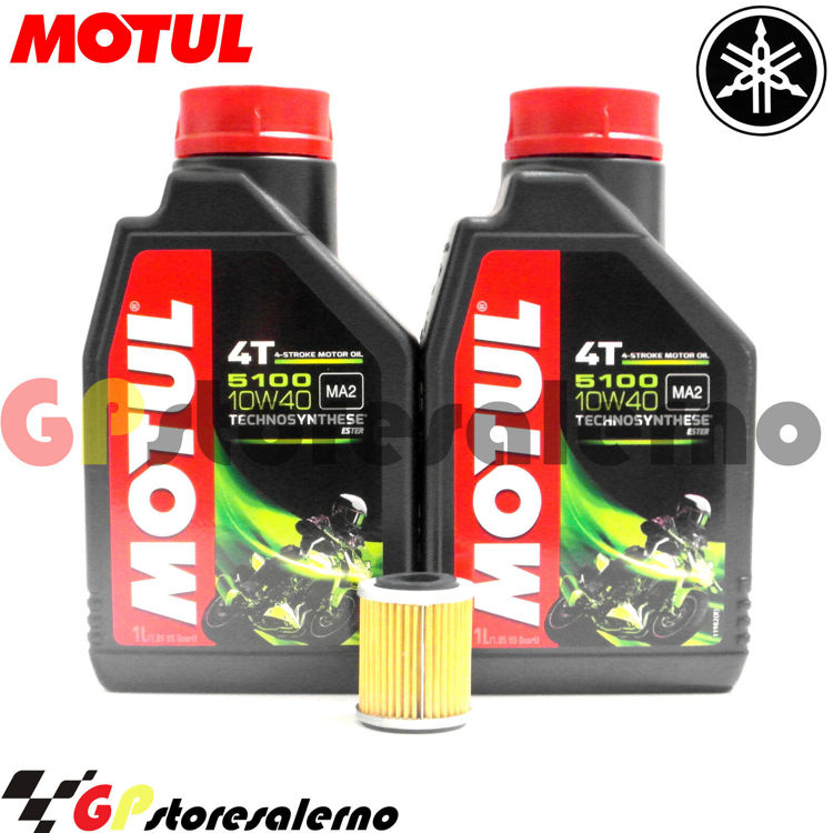 Immagine di KIT TAGLIANDO OLIO + FILTRO MOTUL 5100 10W40 2 LITRI YAMAHA TT-R 250 DAL 2000 AL 2006