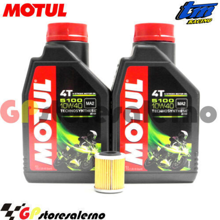 Immagine di KIT TAGLIANDO OLIO + FILTRO MOTUL 5100 10W40 2 LITRI TM RACING SMR 530 F 4T DAL 2003 AL 2005