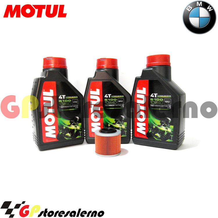 Immagine di KIT TAGLIANDO OLIO + FILTRO MOTUL 5100 10W40 3 LITRI BMW F 650 ENDURO DAL 1993 AL 2000