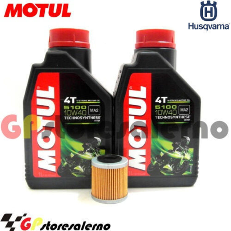 Immagine di KIT TAGLIANDO OLIO + FILTRO MOTUL 5100 10W40 2 LITRI HUSQVARNA TXC 510 DAL 2008 AL 2009