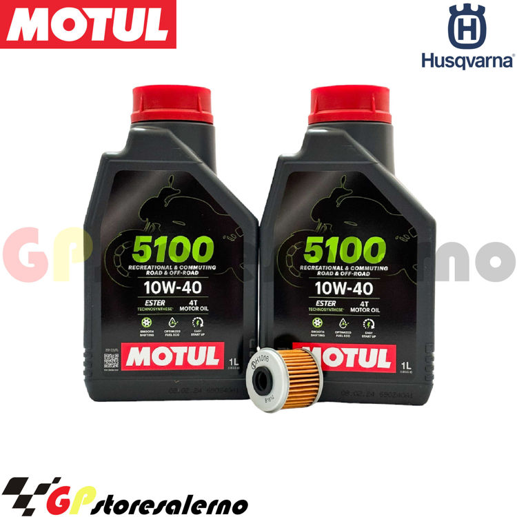 Immagine di KIT TAGLIANDO OLIO + FILTRO MOTUL 5100 10W40 2 LITRI HUSQVARNA TC 250 DAL 2009 AL 2013