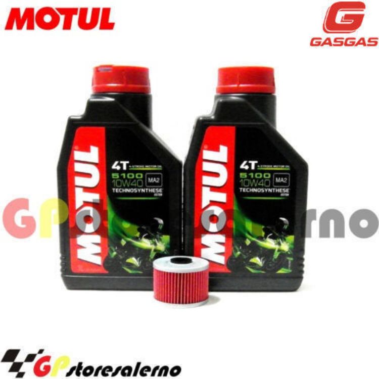 Immagine di KIT TAGLIANDO OLIO + FILTRO MOTUL 5100 10W40 2 LITRI GAS GAS 450 FSE / SM DAL 2003 AL 2007