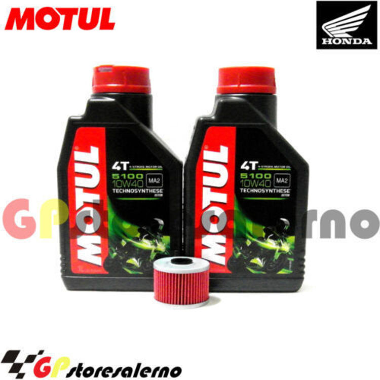 Immagine di KIT TAGLIANDO OLIO + FILTRO MOTUL 5100 10W40 2 LITRI HONDA CBX 250 RSE DAL 1983 AL 1986