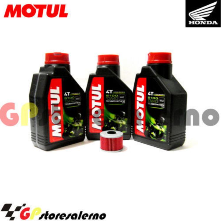 Immagine di KIT TAGLIANDO OLIO + FILTRO MOTUL 5100 10W40 3 LITRI HONDA GB 500 CLUBMAN DAL 1989 AL 1990