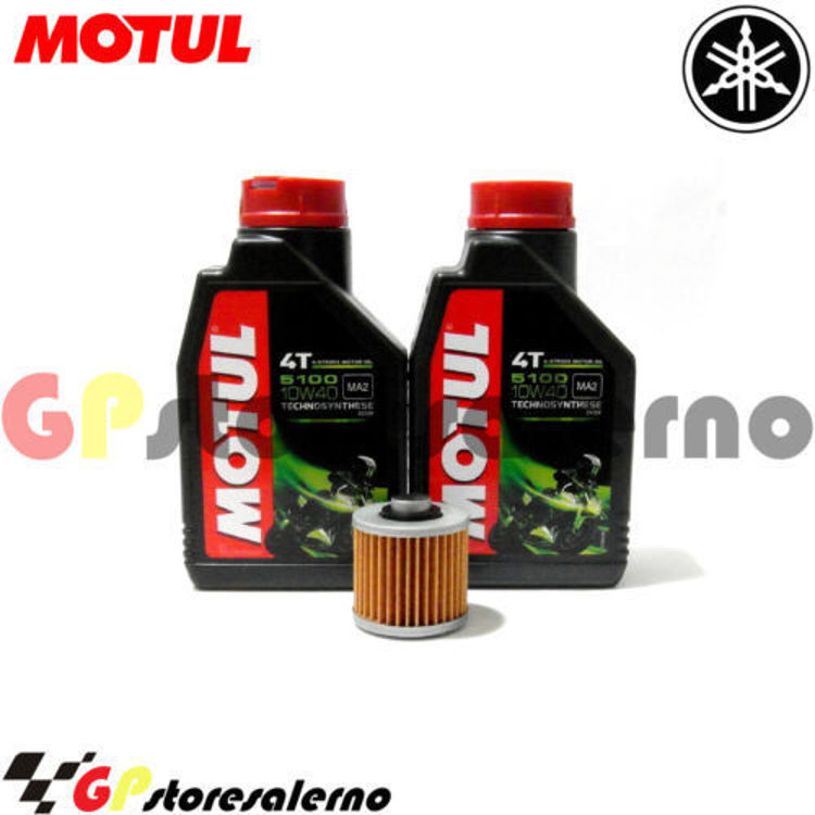 Immagine di KIT TAGLIANDO OLIO + FILTRO MOTUL 5100 10W40 2 LITRI YAMAHA XV 125 S VIRAGO DAL 1997 AL 2001