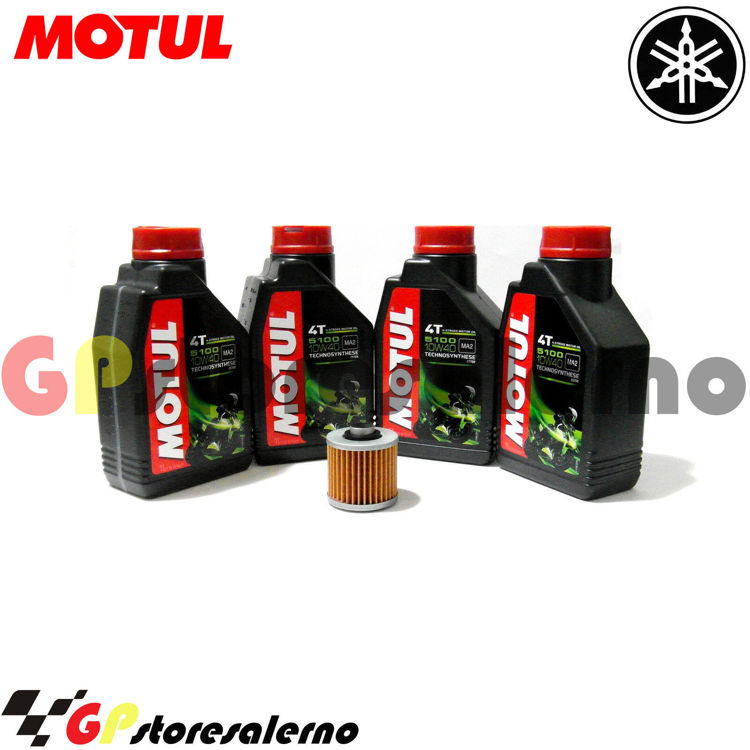 Immagine di KIT TAGLIANDO OLIO + FILTRO MOTUL 5100 10W40 4 LITRI YAMAHA XTZ 750 SUPER TENERE' DAL 1990 AL 1997