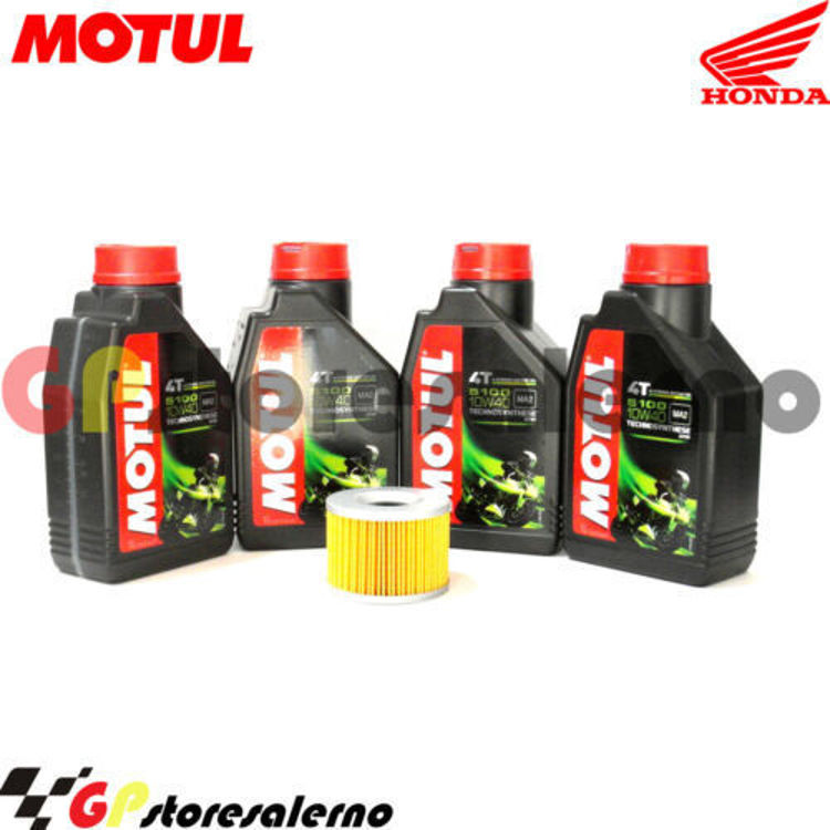 Immagine di KIT TAGLIANDO OLIO + FILTRO MOTUL 5100 10W40 4 LITRI HONDA CB 900 F DAL 1979 AL 1984