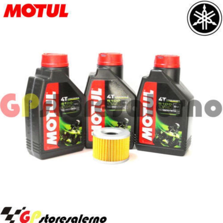 Immagine di KIT TAGLIANDO OLIO + FILTRO MOTUL 5100 10W40 3 LITRI YAMAHA FZR 750 GENESIS DAL 1987 AL 1988