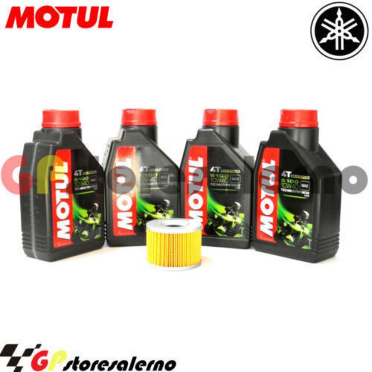 Immagine di KIT TAGLIANDO OLIO + FILTRO MOTUL 5100 10W40 4 LITRI YAMAHA FJ 1200 DAL 1986 AL 1995