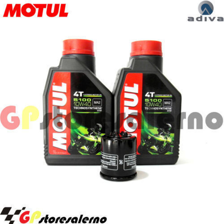 Immagine di KIT TAGLIANDO OLIO + FILTRO MOTUL 5100 10W40 2 LITRI ADIVA 250 AD DAL 2006 AL 2011