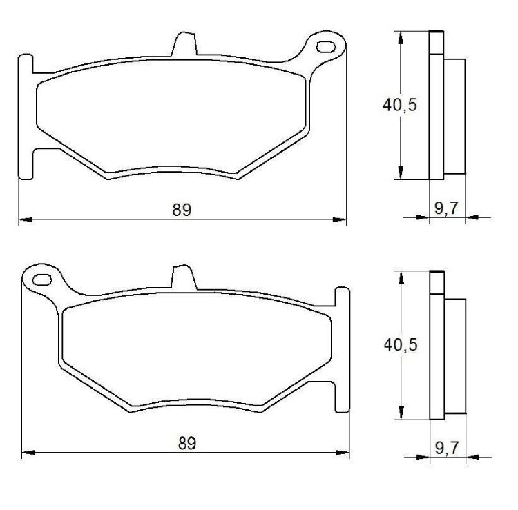 Immagine di 43031901 COPPIA PASTIGLIE FRENO POSTERIORI SINTERIZZATE OGNIBENE TROFEO SUZUKI 750 GSX R DAL 2008 AL 2010