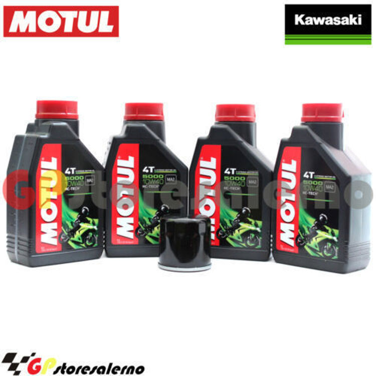 Immagine di KIT TAGLIANDO OLIO + FILTRO MOTUL 5000 10W40 4 LITRI KAWASAKI ZX 400 L ZXR DAL 1991 AL 2002