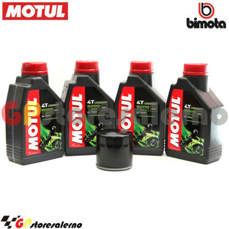 Immagine di KIT TAGLIANDO OLIO + FILTRO MOTUL 5000 10W40 4 LITRI BIMOTA 900 TESI 1D DAL 1992 AL 1996