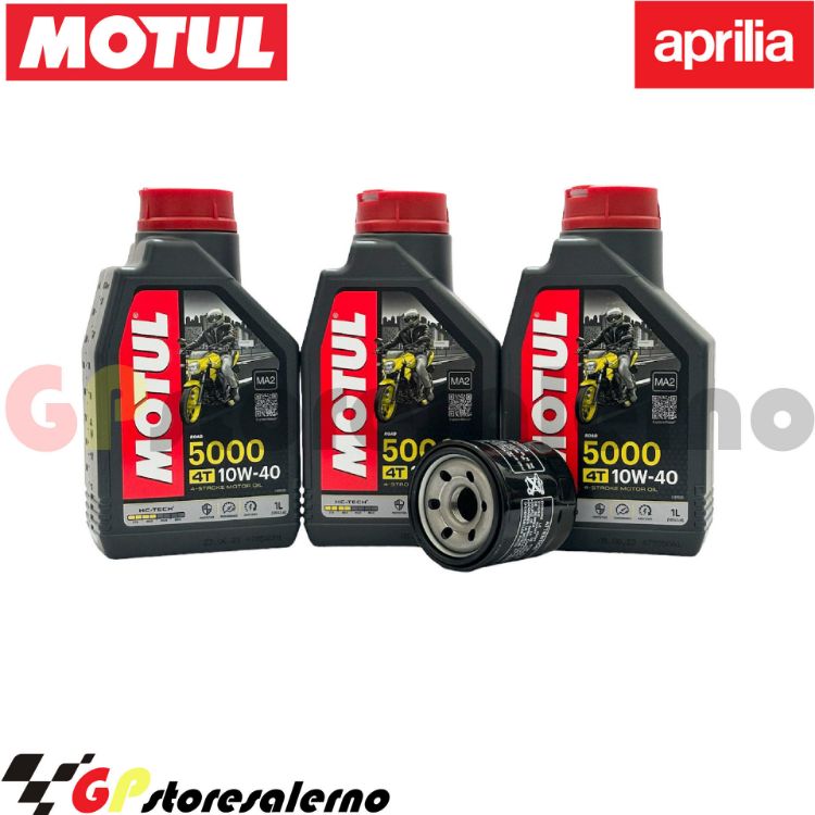 Immagine di KIT TAGLIANDO OLIO + FILTRO MOTUL 5000 10W40 3 LITRI APRILIA RS 660 DAL 2020 AL 2024