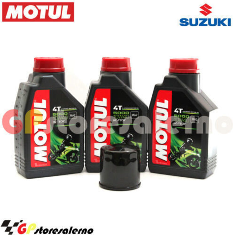 Immagine di KIT TAGLIANDO OLIO + FILTRO MOTUL 5000 10W40 3 LITRI SUZUKI DL 250 V-STROM DAL 2018 AL 2020