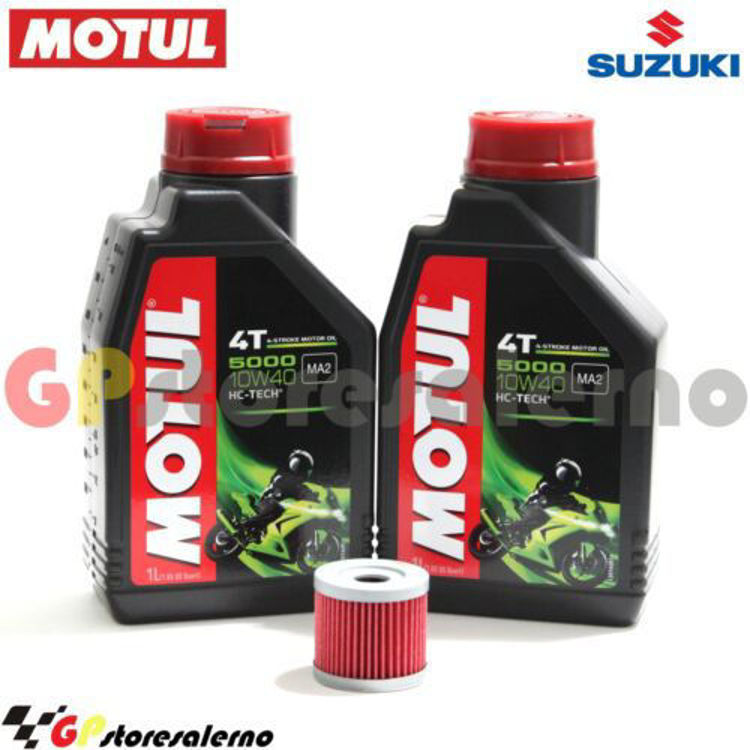 Immagine di KIT TAGLIANDO OLIO + FILTRO MOTUL 5000 10W40 2 LITRI SUZUKI UC 125 EPICURO DAL 1999 AL 2003