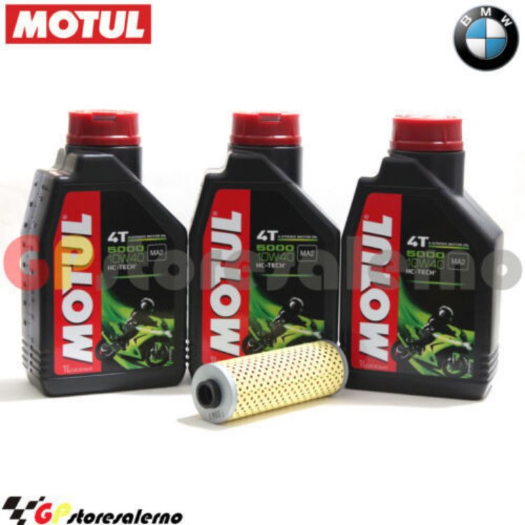 Immagine di KIT TAGLIANDO OLIO + FILTRO MOTUL 5000 10W40 3 LITRI BMW R 80 800 DAL 1984 AL 1994