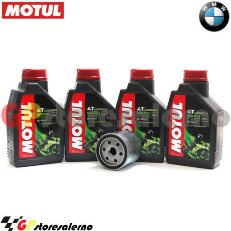 Immagine di KIT TAGLIANDO OLIO + FILTRO MOTUL 5000 10W40 4 LITRI BMW K75C 750 DAL 1985 AL 1988