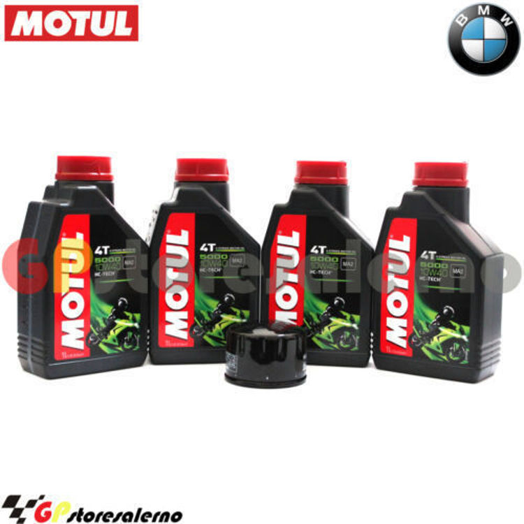 Immagine di KIT TAGLIANDO OLIO + FILTRO MOTUL 5000 10W40 4 LITRI BMW R NINE T PURE 1200 DAL 2016 AL 2023