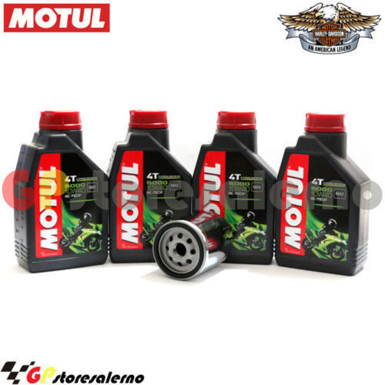 Immagine di KIT TAGLIANDO OLIO + FILTRO MOTUL 5000 10W40 4 LITRI HARLEY DAVIDSON XLH 883 SPORTSTER R FLAT TRACK 2000