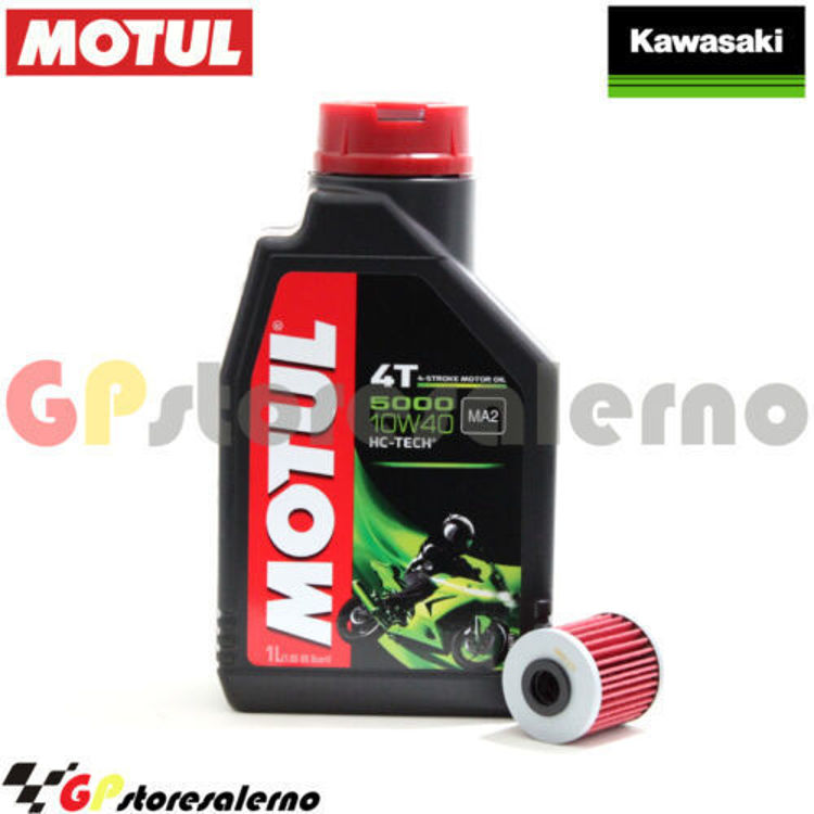 Immagine di KIT TAGLIANDO OLIO + FILTRO MOTUL 5000 10W40 1 LITRO KAWASASKI KX 250 F DAL 2013 AL 2024