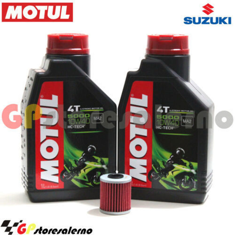 Immagine di KIT TAGLIANDO OLIO + FILTRO MOTUL 5000 10W40 2 LITRI SUZUKI RM 250 Z DAL 2004 AL 2006