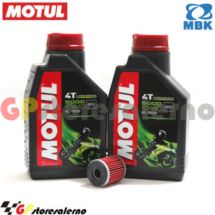 Immagine di KIT TAGLIANDO OLIO + FILTRO MOTUL 5000 10W40 2 LITRI MBK 125 SKYCRUISER DAL 2006 AL 2015