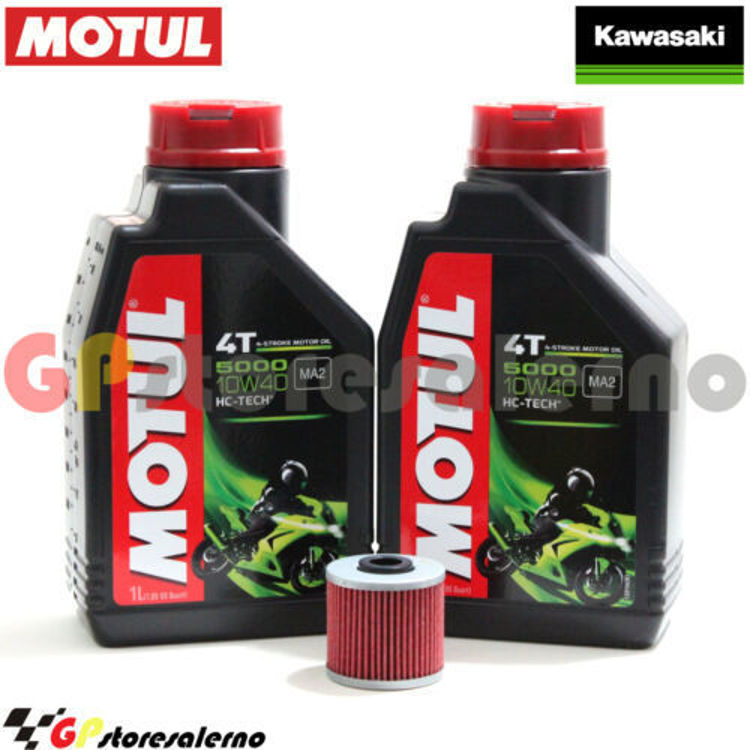 Immagine di KIT TAGLIANDO OLIO + FILTRO MOTUL 5000 10W40 2 LITRI KAWASAKI J 125 DAL 2016 AL 2020