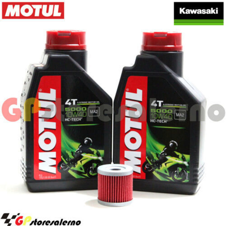 Immagine di KIT TAGLIANDO OLIO + FILTRO MOTUL 5000 10W40 2 LITRI KAWASAKI KLX 400 R / SR 2003