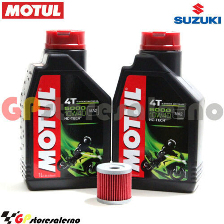 Immagine di KIT TAGLIANDO OLIO + FILTRO MOTUL 5000 10W40 2 LITRI SUZUKI DR 400 Z E DAL 2000 AL 2007