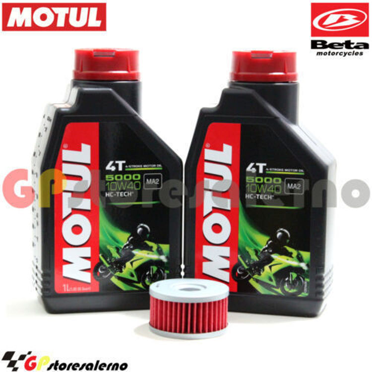 Immagine di KIT TAGLIANDO OLIO + FILTRO MOTUL 5000 10W40 2 LITRI BETAMOTOR 350 ALP 4.0 DAL 2003 AL 2018