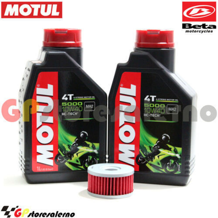 Immagine di KIT TAGLIANDO OLIO + FILTRO MOTUL 5000 10W40 2 LITRI BETAMOTOR 350 EURO DAL 2001 AL 2012