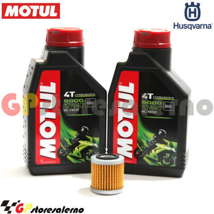 Immagine di KIT TAGLIANDO OLIO + FILTRO MOTUL 5000 10W40 2 LITRI HUSQVARNA TE 410 E DAL 1998 AL 2001