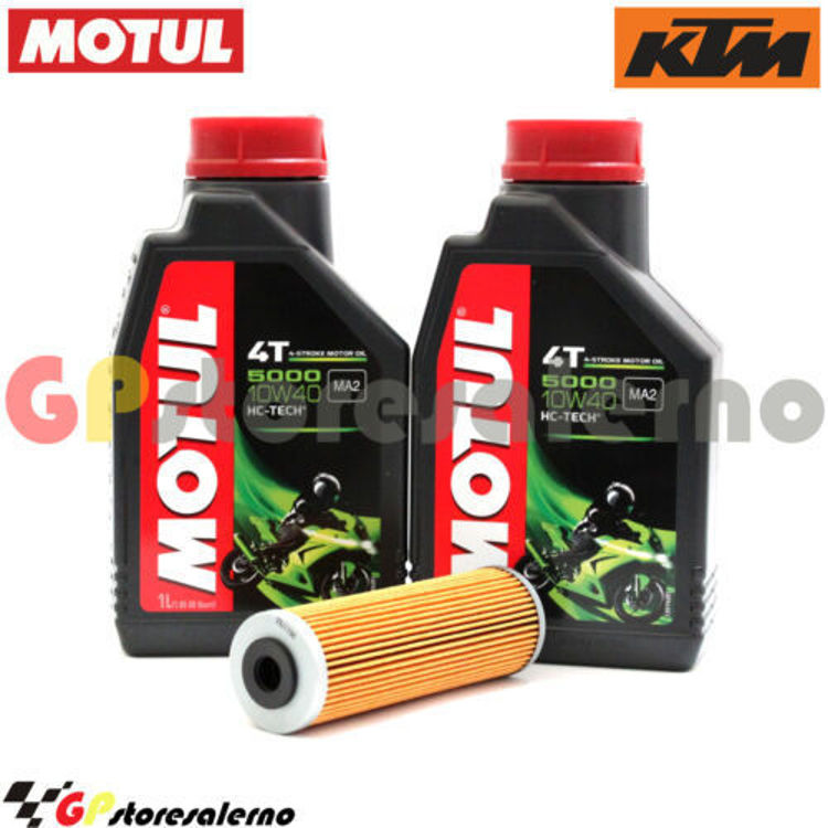 Immagine di KIT TAGLIANDO OLIO + FILTRO MOTUL 5000 10W40 2 LITRI KTM 450 RALLY FACTORY REPLICA DAL 2011 AL 2024