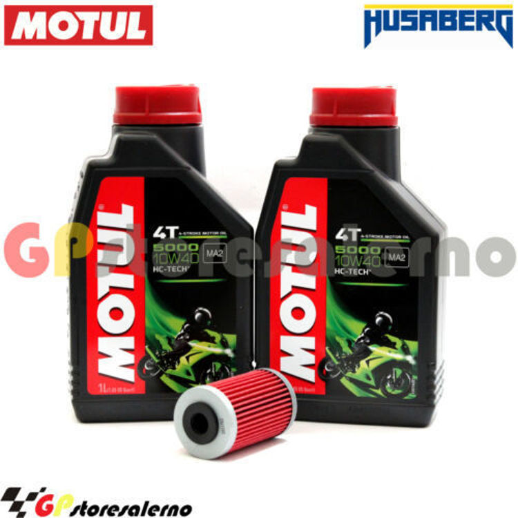 Immagine di KIT TAGLIANDO OLIO + FILTRO MOTUL 5000 10W40 2 LITRI HUSABERG FC 450 DAL 2004 AL 2006