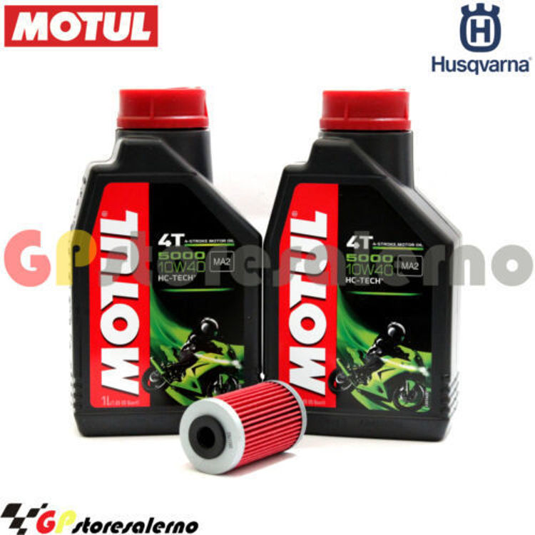 Immagine di KIT TAGLIANDO OLIO + FILTRO MOTUL 5000 10W40 2 LITRI HUSQVARNA 125 SVARTPILEN DAL 2021 AL 2022