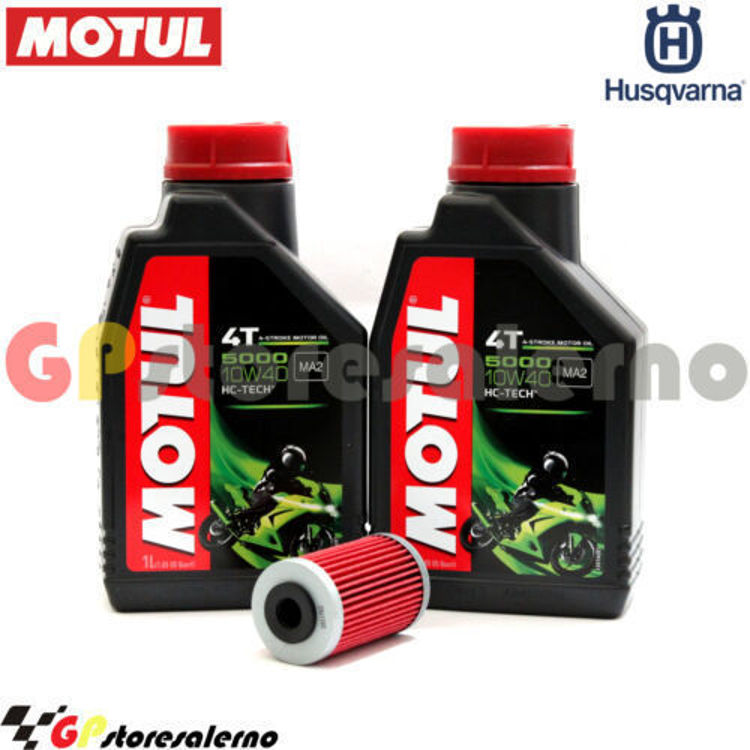 Immagine di KIT TAGLIANDO OLIO + FILTRO MOTUL 5000 10W40 2 LITRI HUSQVARNA 200 SVARTPILEN DAL 2020 AL 2022